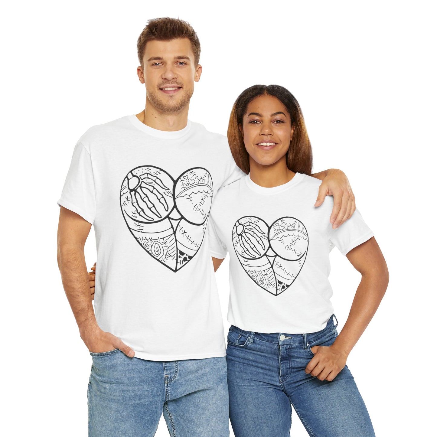 Heart shaped booty Unisex Heavy Cotton Tee