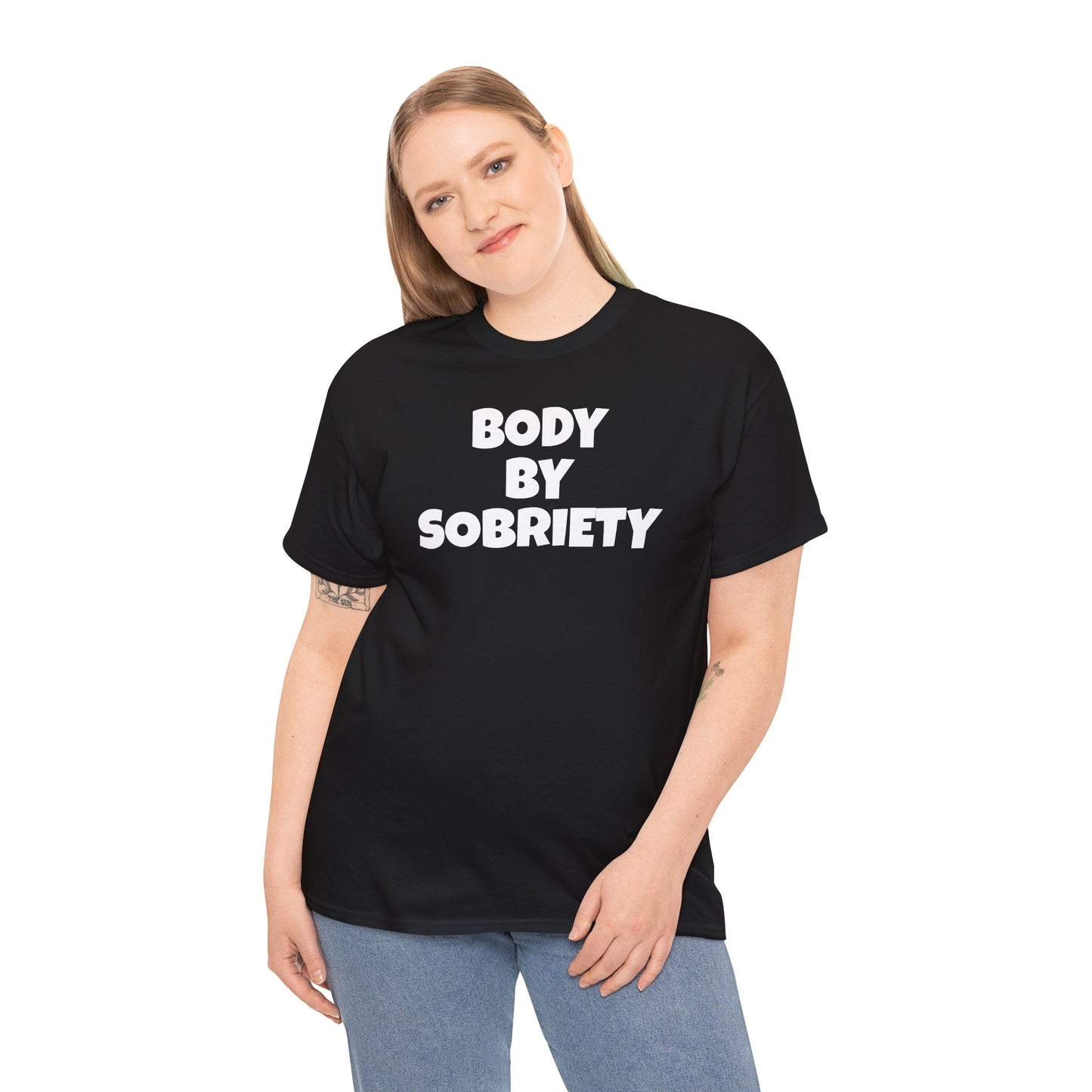 BODY BY SOBRIETY Unisex Heavy Cotton Tee
