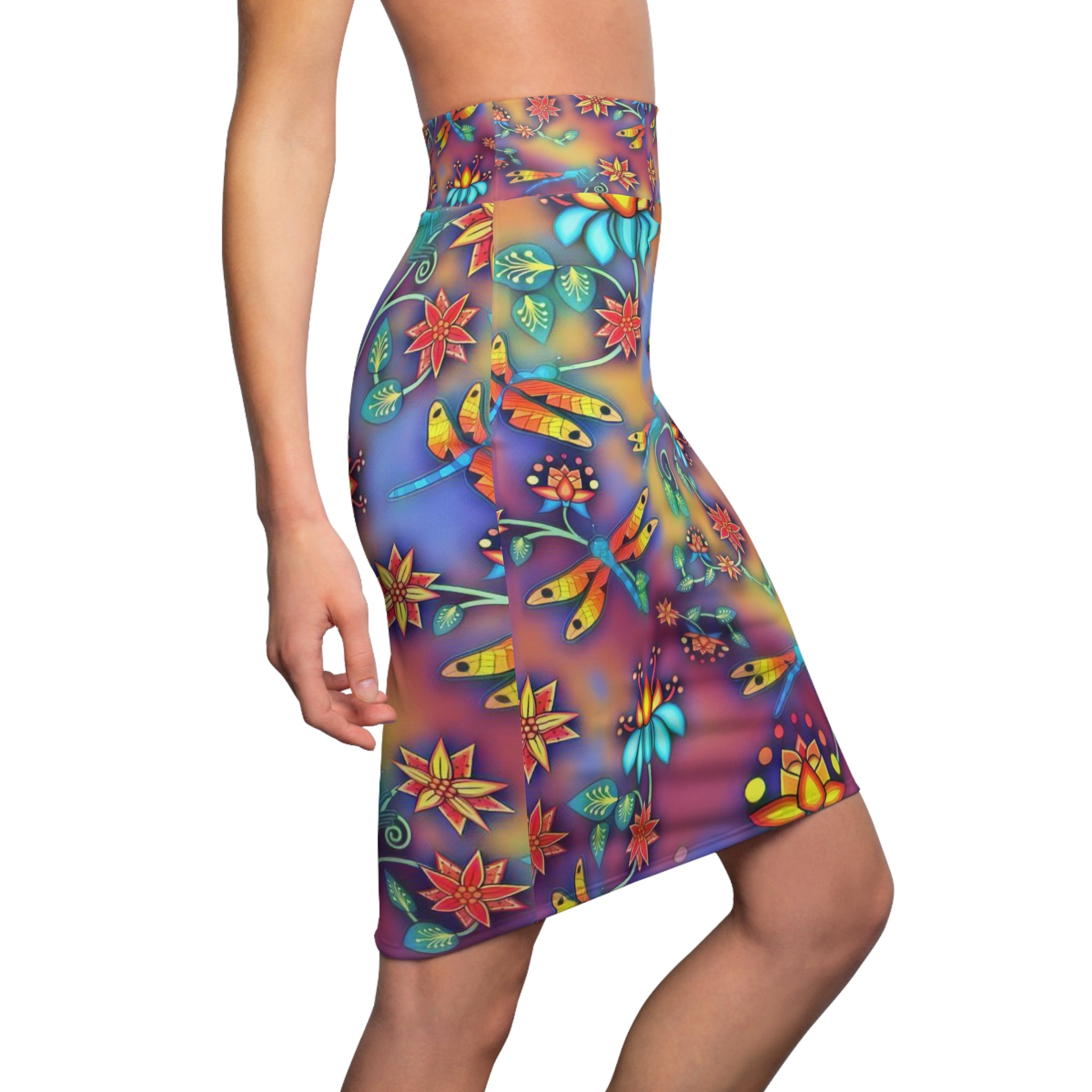 Women's Dragon floral fly Pencil Skirt (AOP) – Sober Vision Creationz