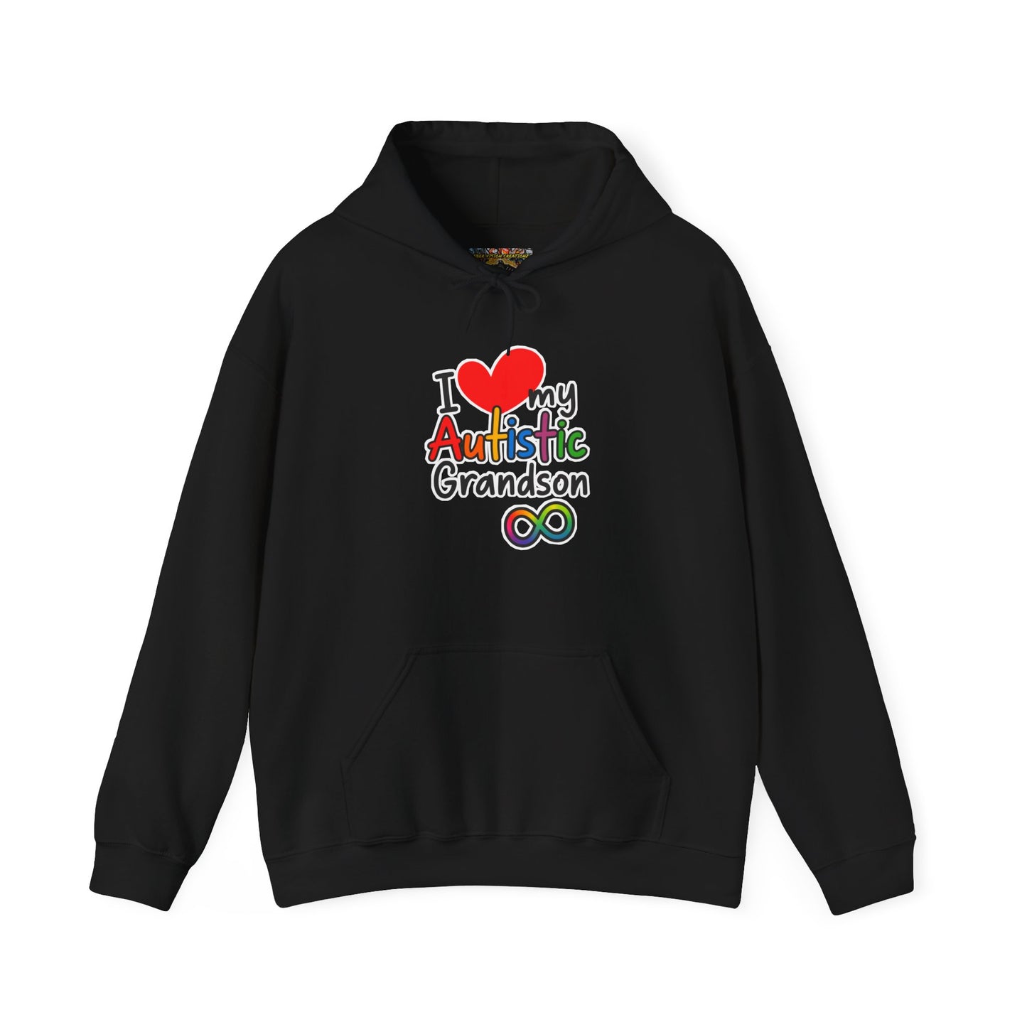Autistic Grandson Hoodie — "I  LOVE My Autistic Grandson" Colorful Puzzle Infinity Design