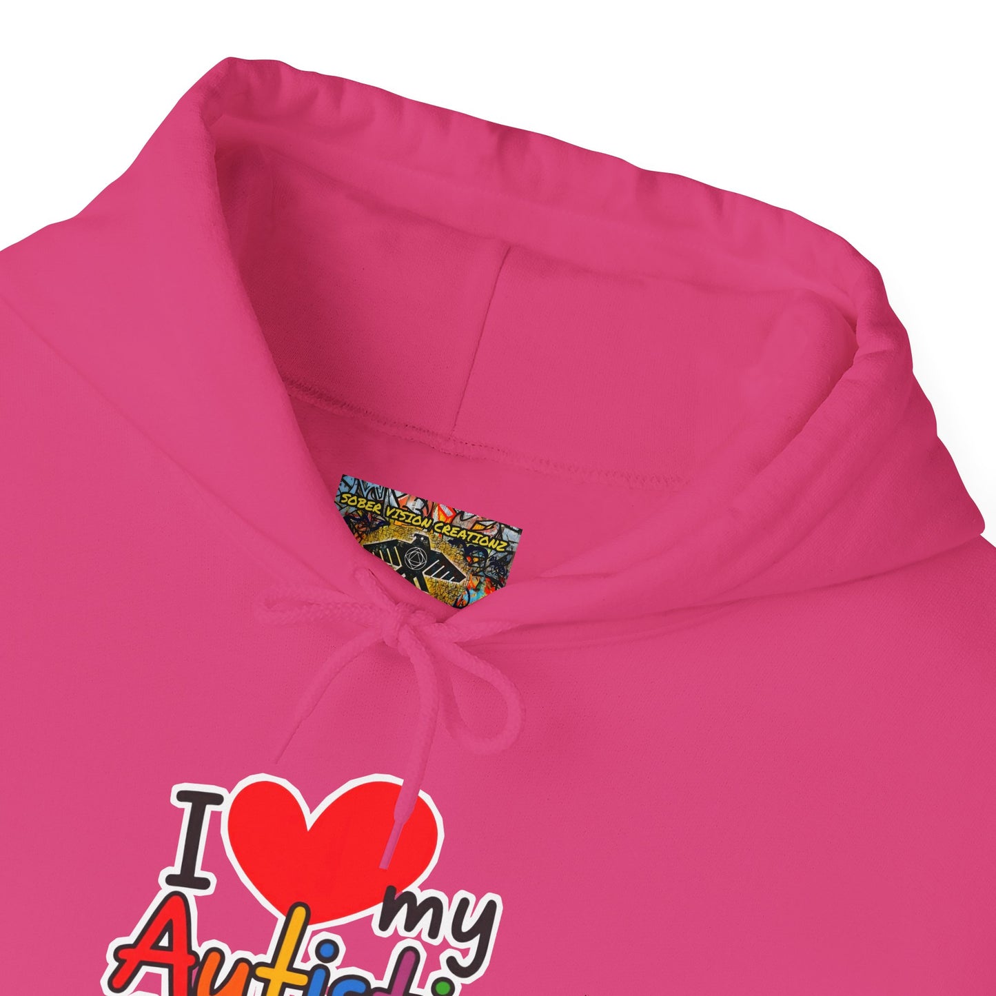 Autistic Grandson Hoodie — "I  LOVE My Autistic Grandson" Colorful Puzzle Infinity Design