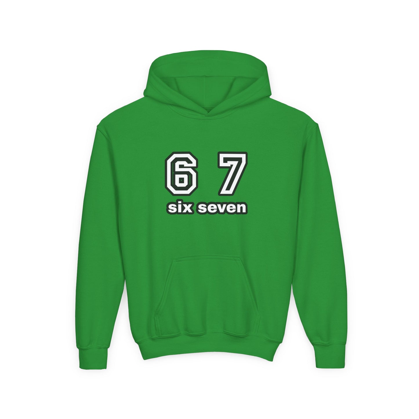 Youth Hoodie “67 Six Seven” Athletic Number Pullover