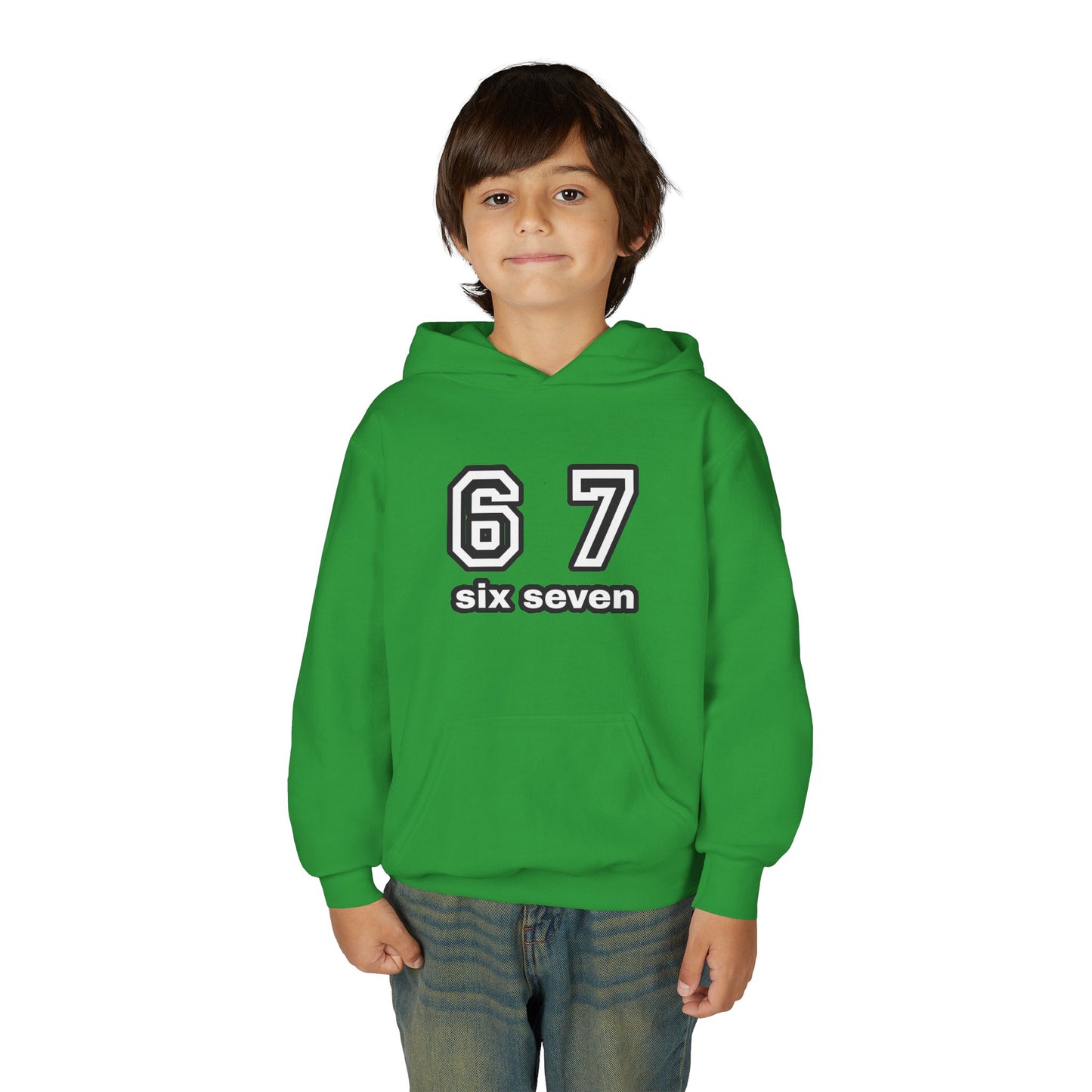 Youth Hoodie “67 Six Seven” Athletic Number Pullover