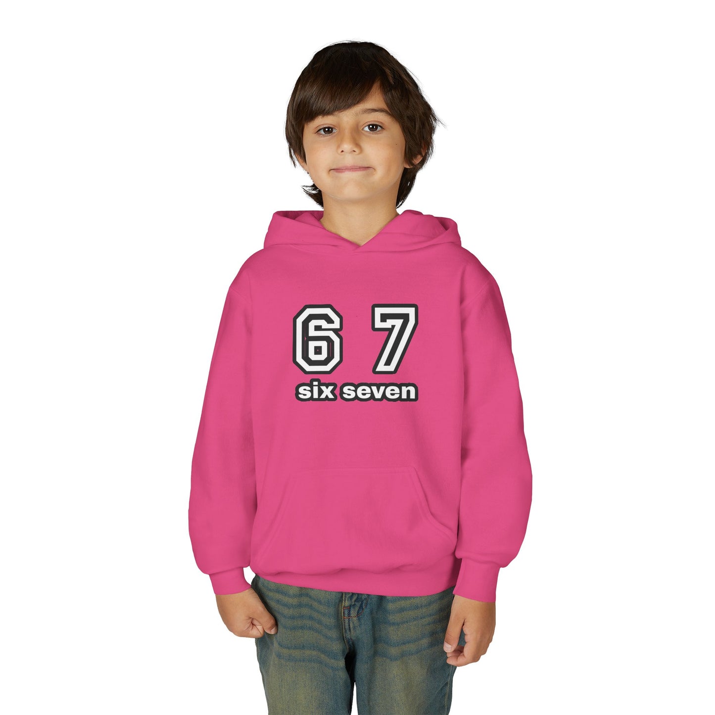 Youth Hoodie “67 Six Seven” Athletic Number Pullover