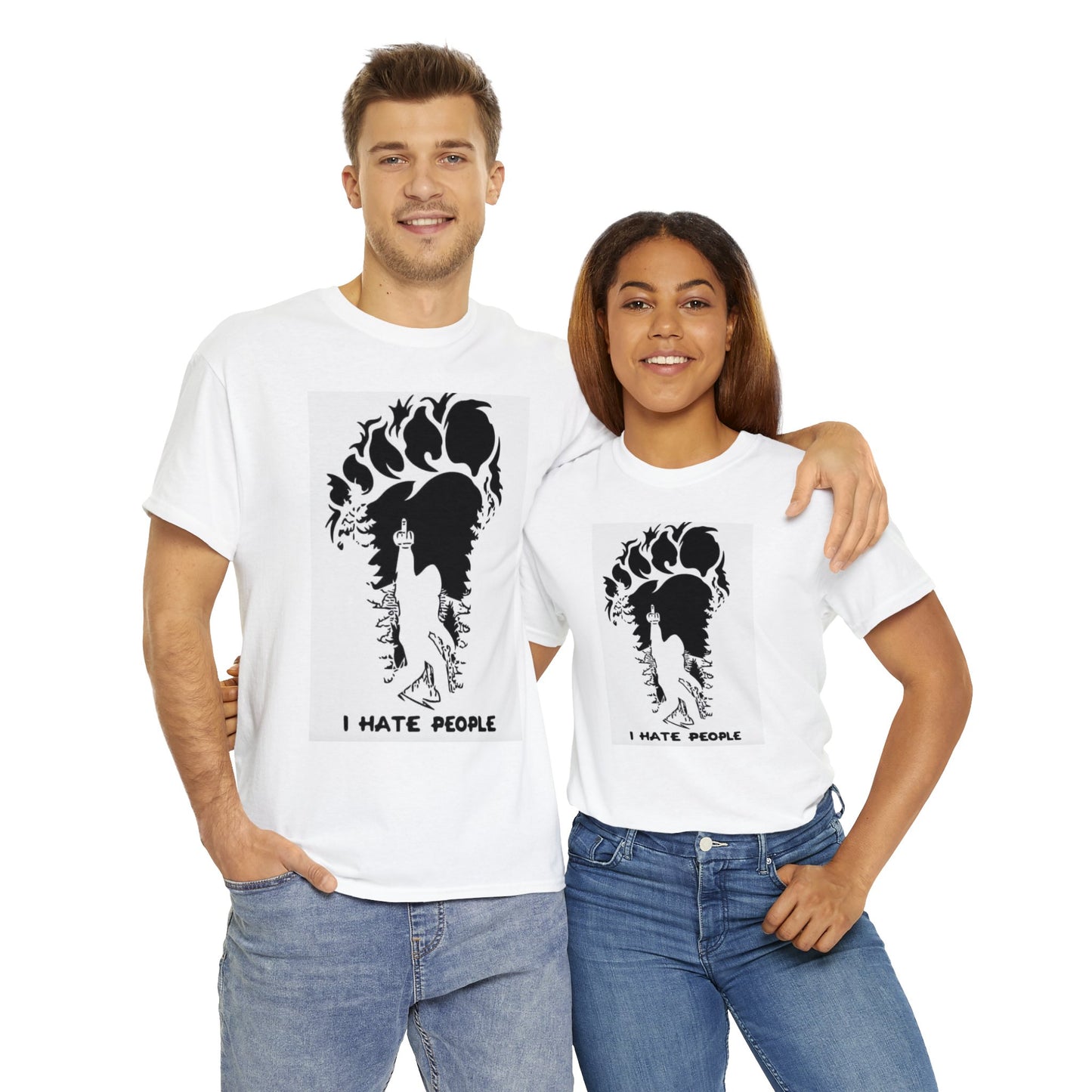 I hate people Unisex Heavy Cotton Tee