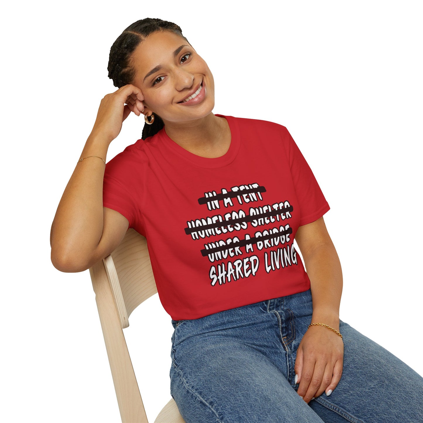 “Shared Living” unisex tee-shirt