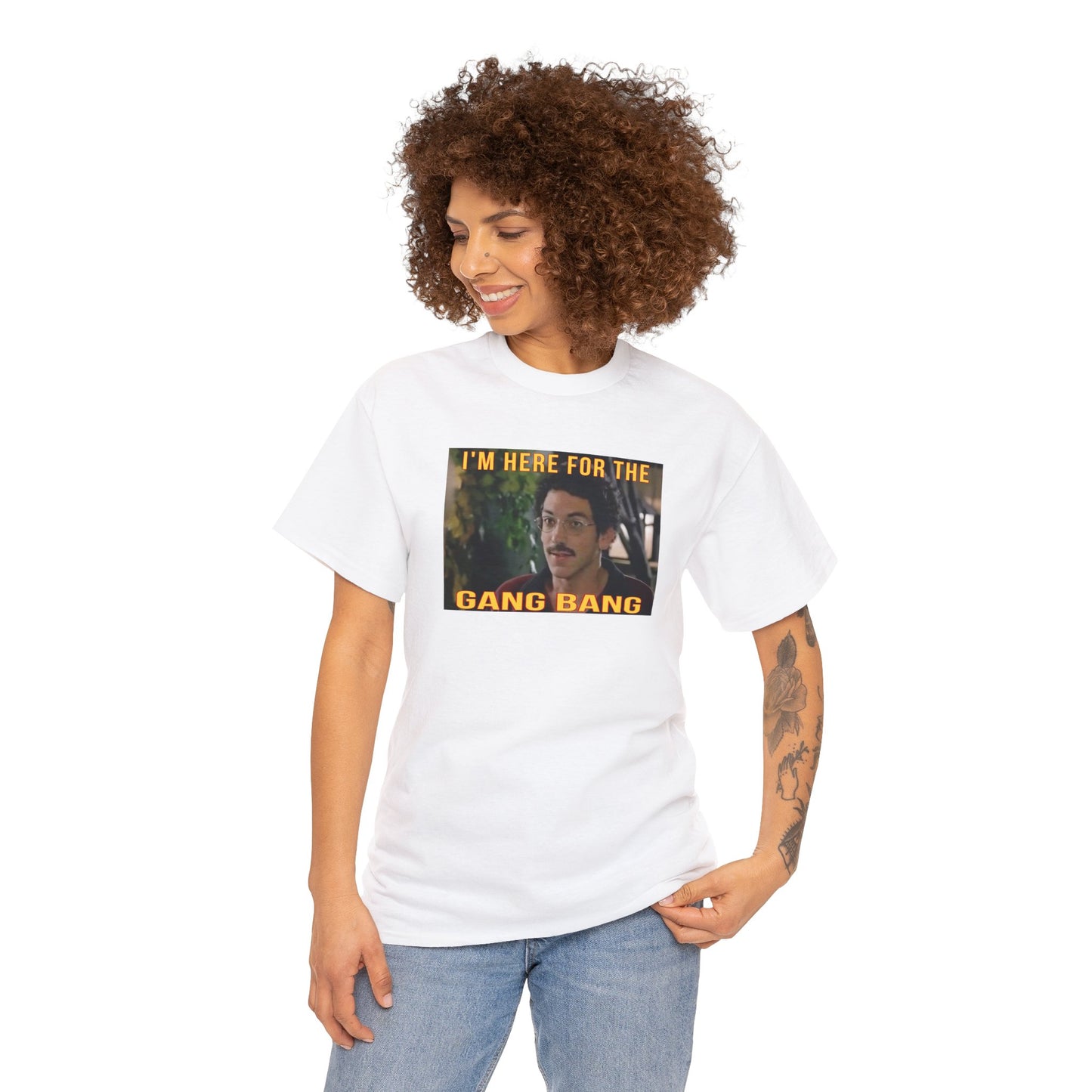 I'm here for the gang bang Unisex Heavy Cotton Tee