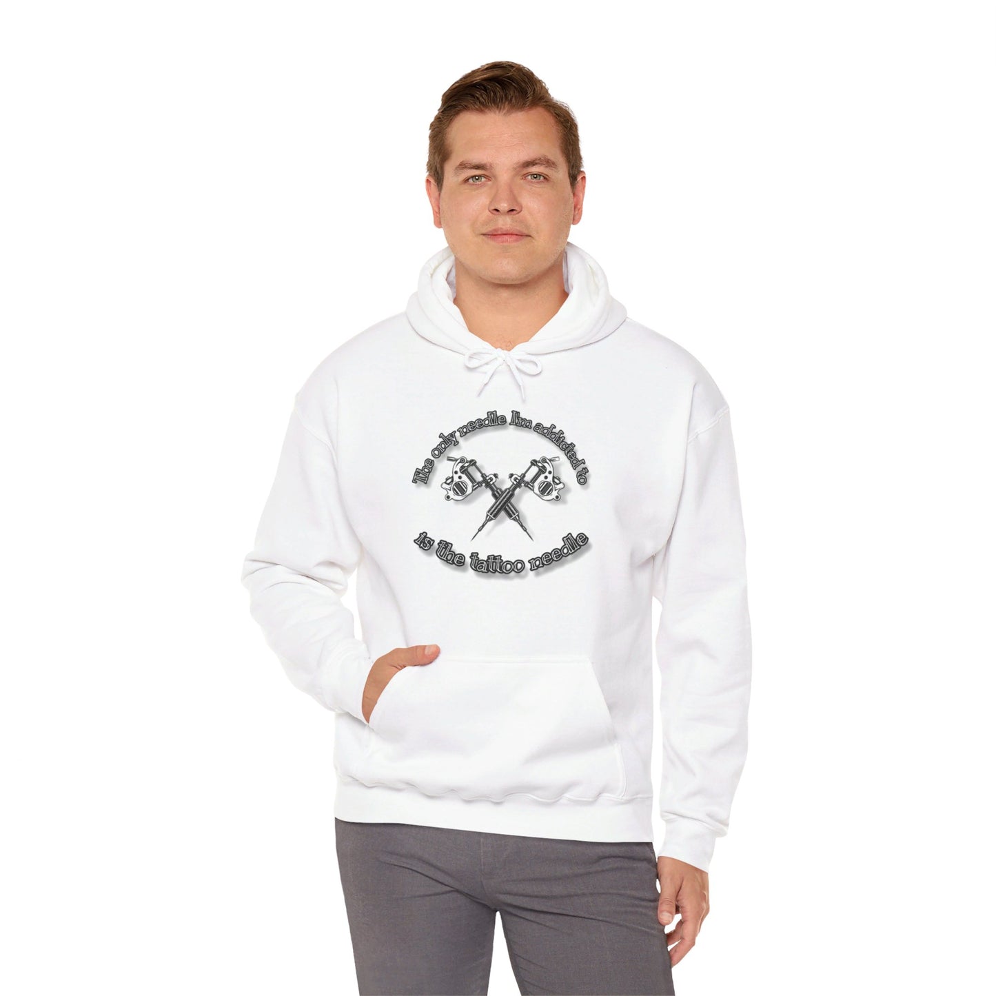 The only needle I'm addicted to Unisex Heavy Blend™ Hooded Sweatshirt
