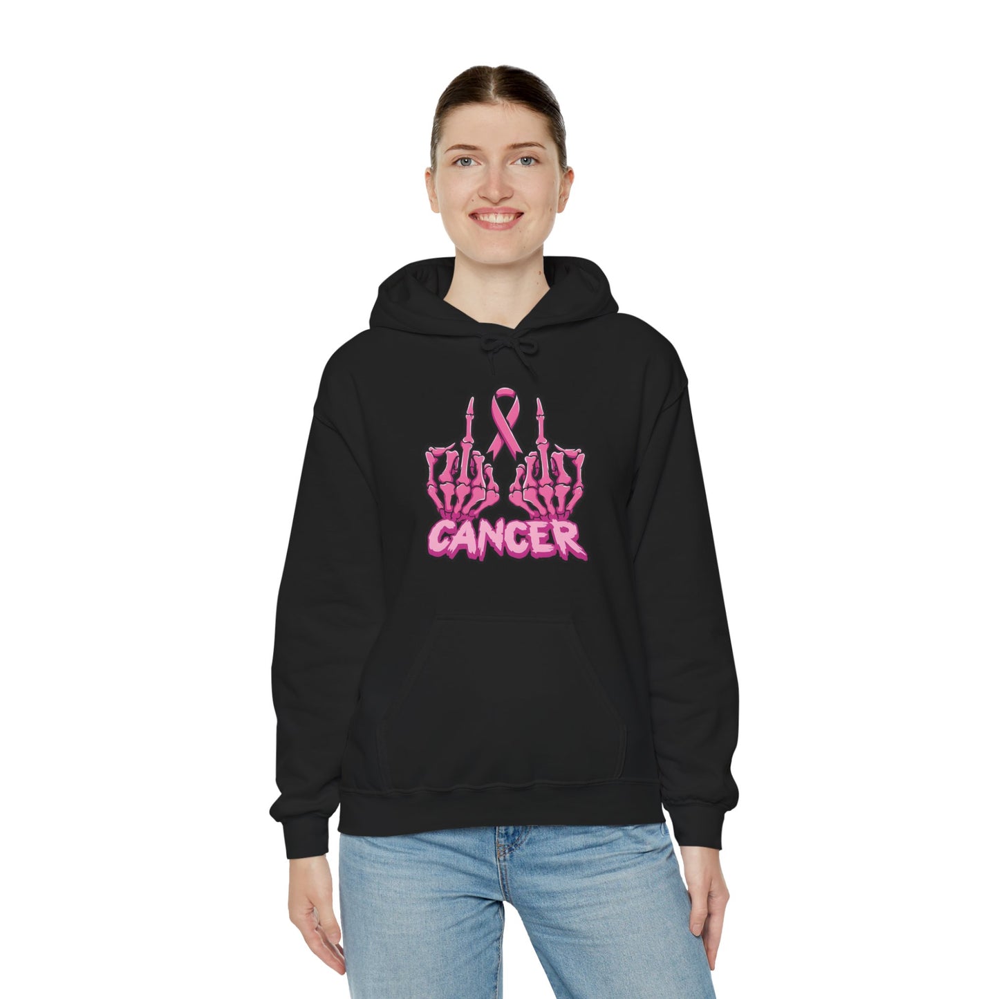 Fk Breast Cancer Hooded Sweatshirt, Supportive Apparel, Gift for Cancer Fighters, Unisex Hoodie, Comfortable & Stylish