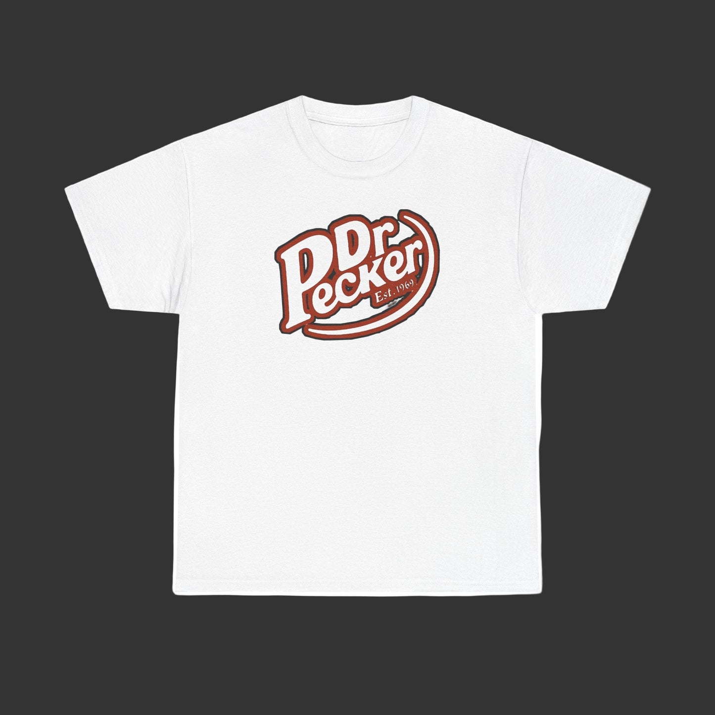 Dr Pecker Vintage Unisex Heavy Cotton Tee, Funny Graphic Tee, Quirky Gift, Casual Wear, Perfect for Parties, Great for Birthdays