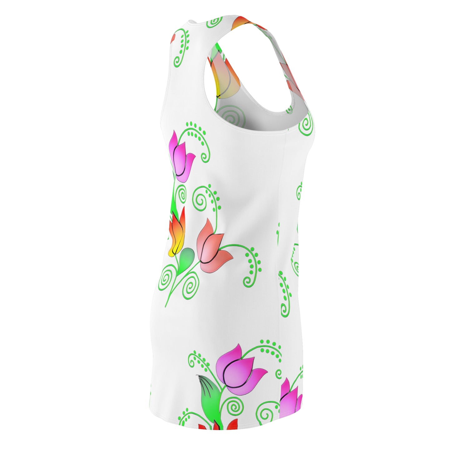 Indigenous Floral Racerback Dress — Bright Spring All-Over-Print