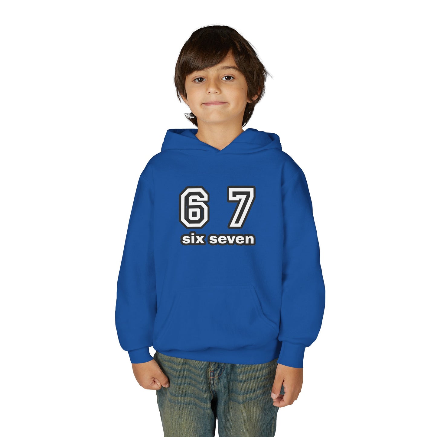 Youth Hoodie “67 Six Seven” Athletic Number Pullover