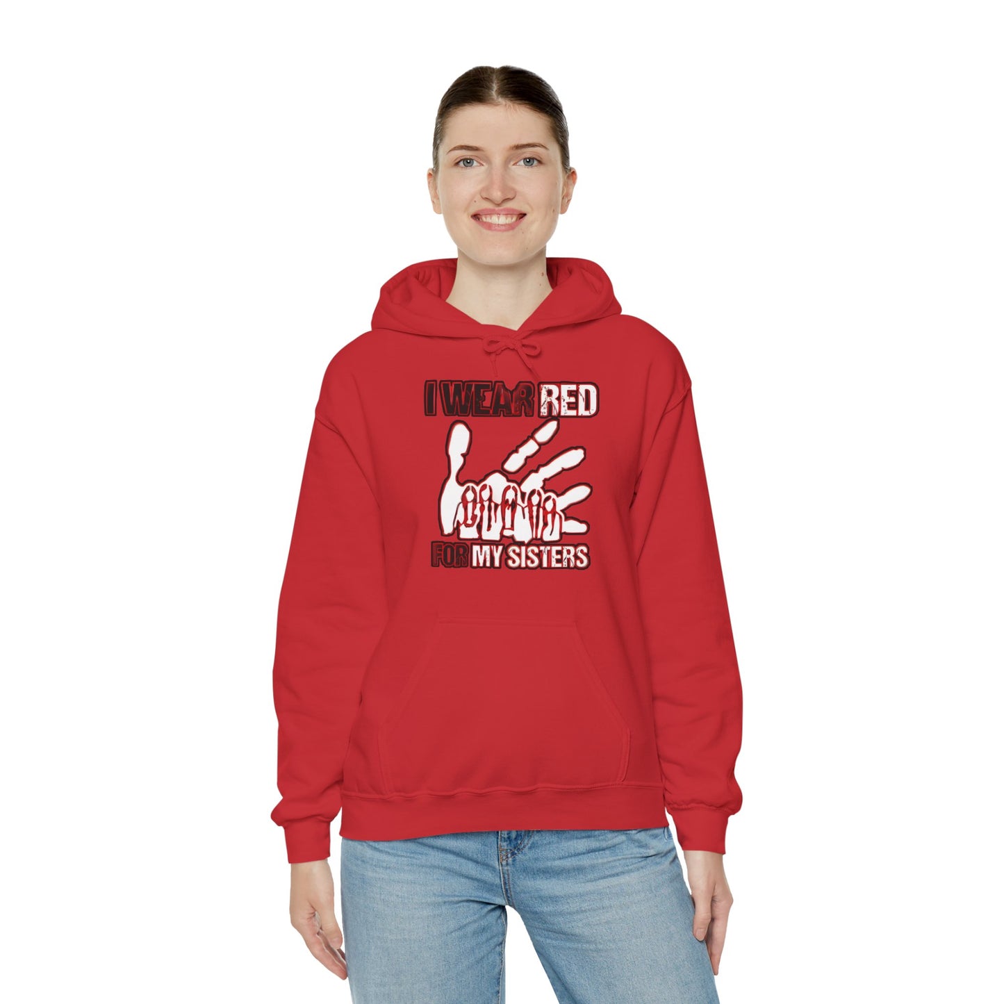 I Wear Red For My Sisters Hoodie – Support Pullover