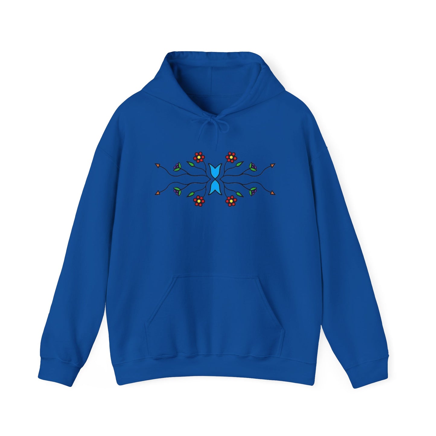 Indigenous floral print Hooded Sweatshirt
