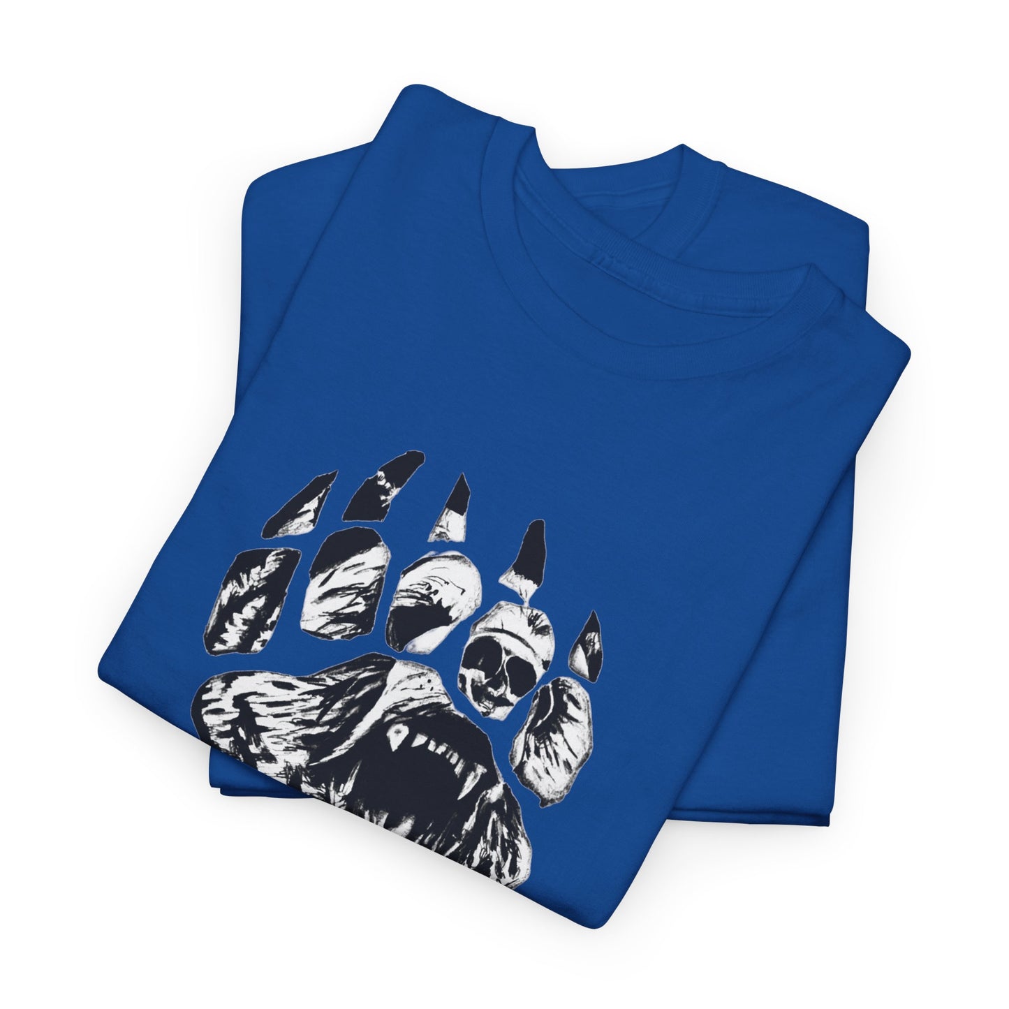Bear face in bear paw Unisex Heavy Cotton Tee