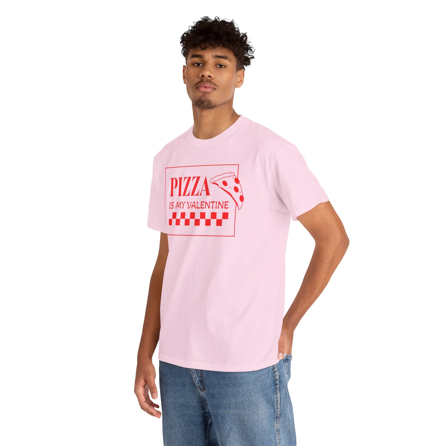 Pizza is my Valentine Unisex Heavy Cotton Tee