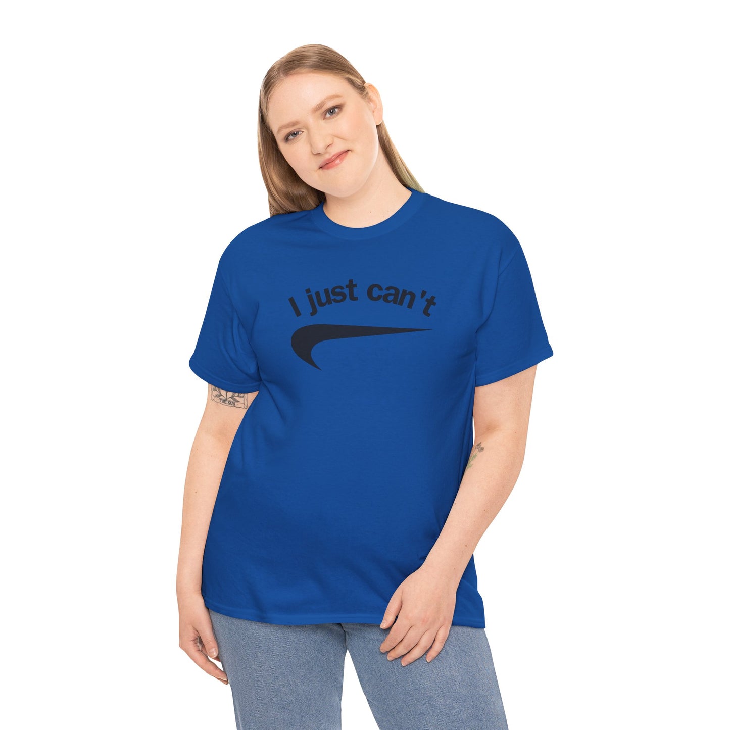 I just can't Unisex Heavy Cotton Tee