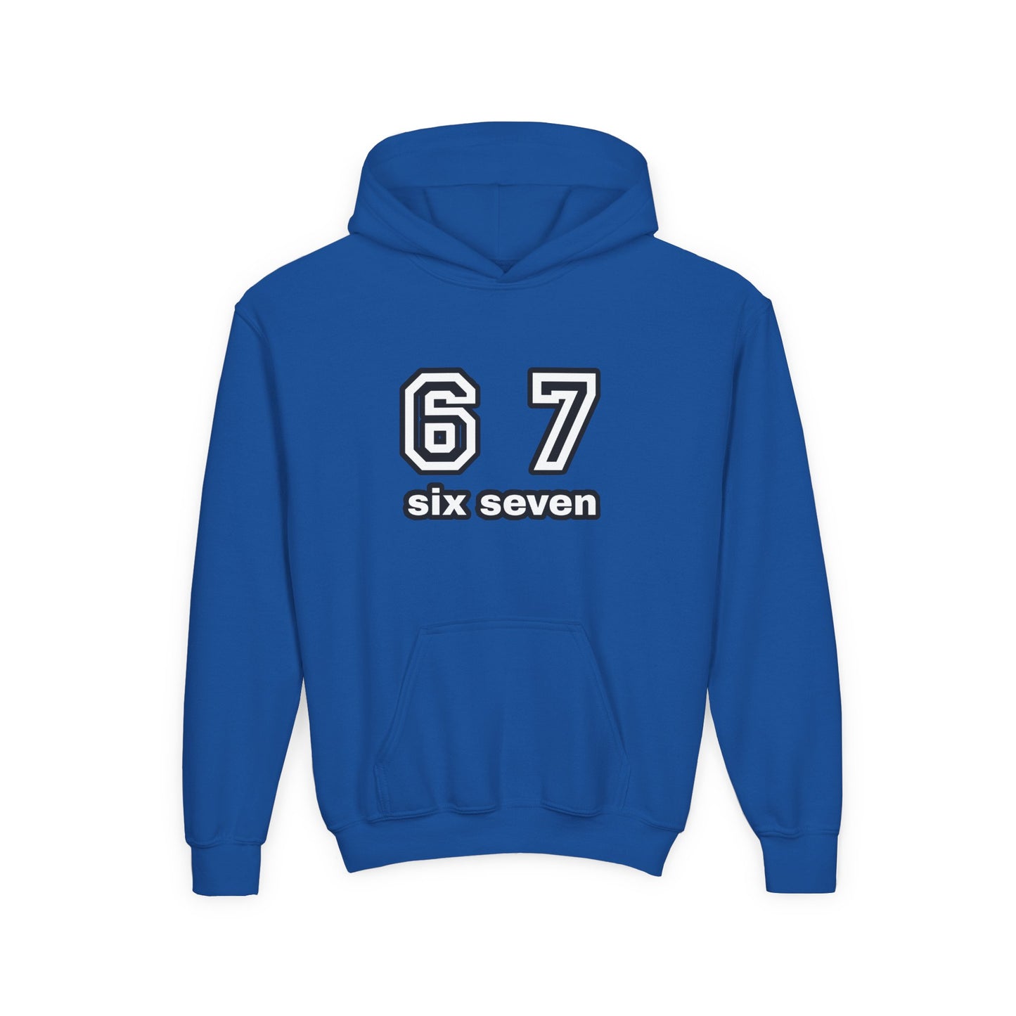 Youth Hoodie “67 Six Seven” Athletic Number Pullover