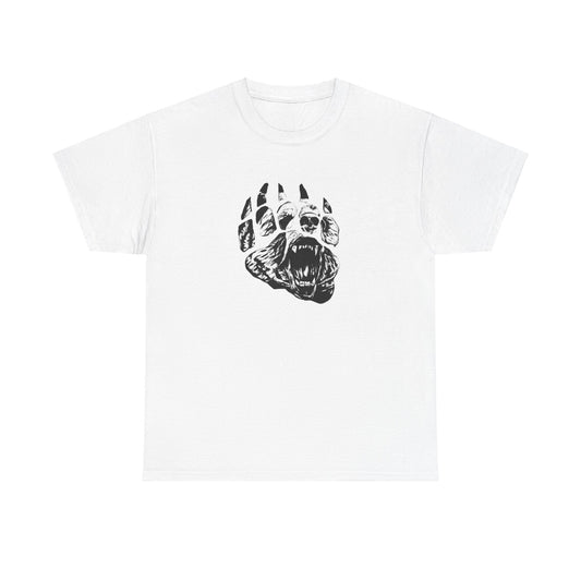 Bear face in bear paw Unisex Heavy Cotton Tee