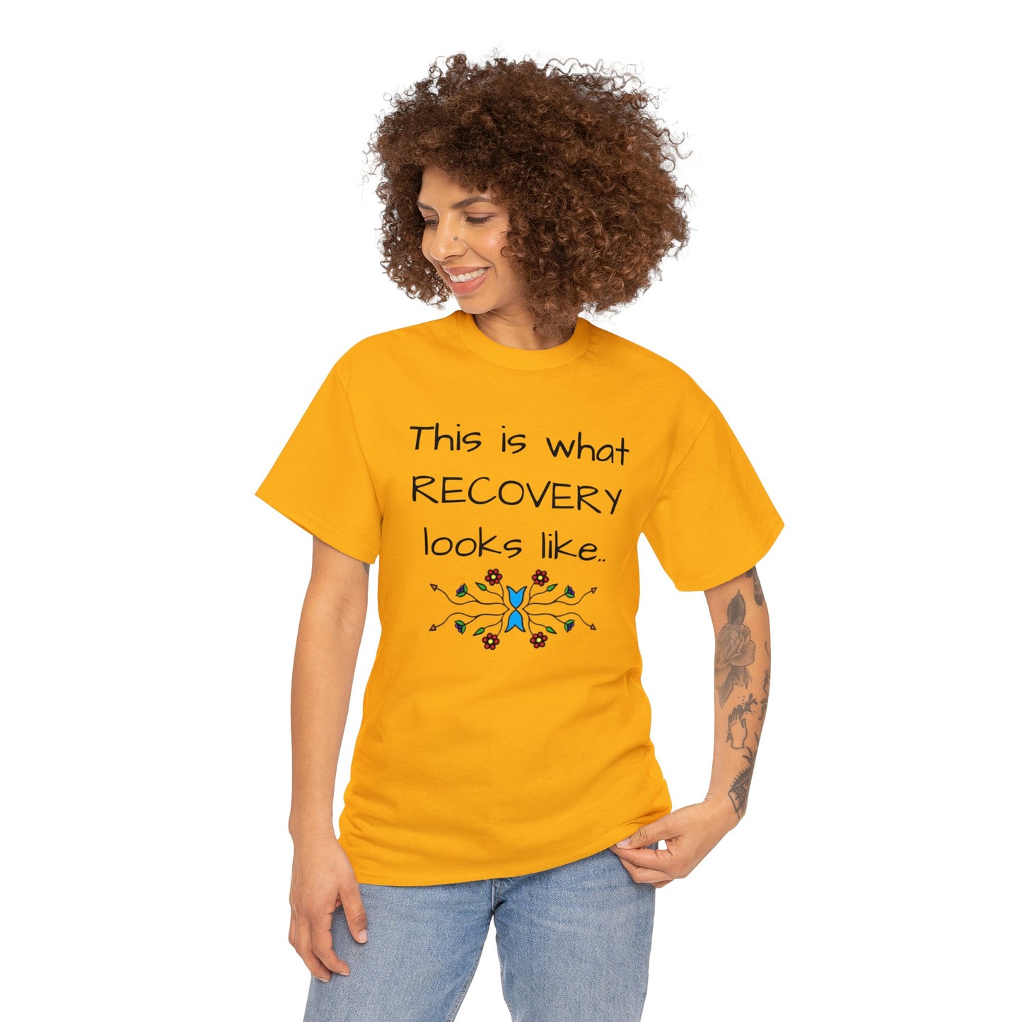 What RECOVERY looks like Unisex Heavy Cotton Tee