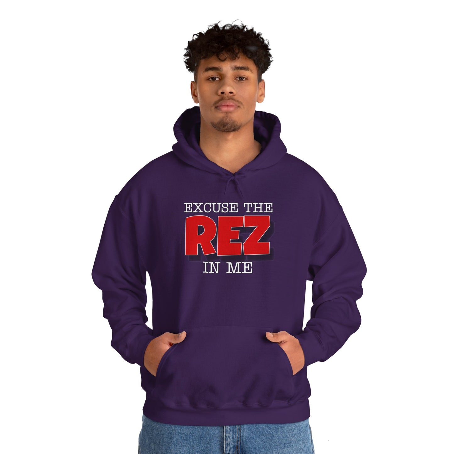 Excuse the rez in me Unisex Heavy Blend™ Hooded Sweatshirt