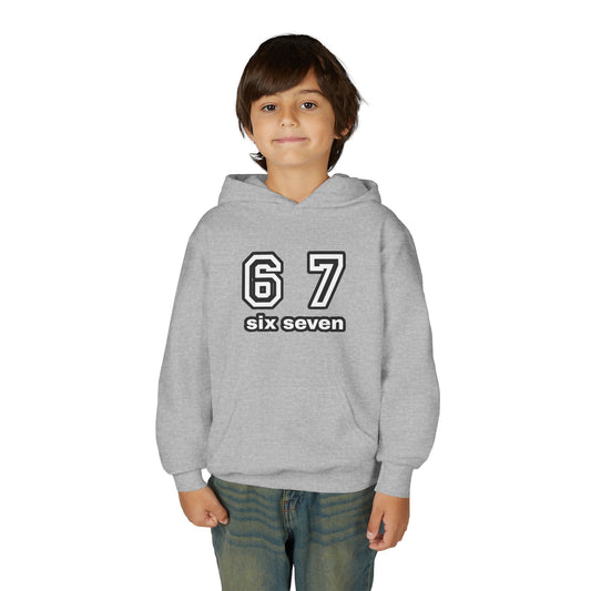 Youth Hoodie “67 Six Seven” Athletic Number Pullover