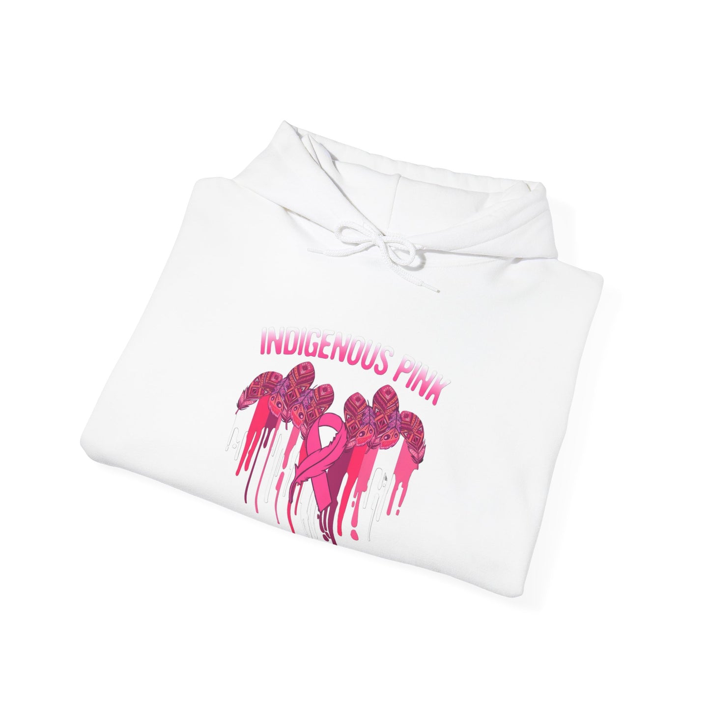 Indigenous Pink Unisex Heavy Blend™ Hooded Sweatshirt, Streetwear Hoodie, Casual Pullover, Gift for Her, Trendy Winter Clothing, Fashionable Layer