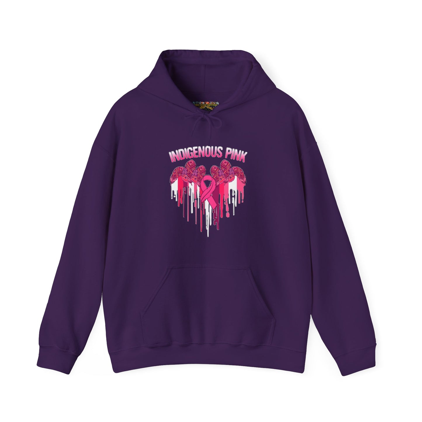 Indigenous Pink Unisex Heavy Blend™ Hooded Sweatshirt, Streetwear Hoodie, Casual Pullover, Gift for Her, Trendy Winter Clothing, Fashionable Layer