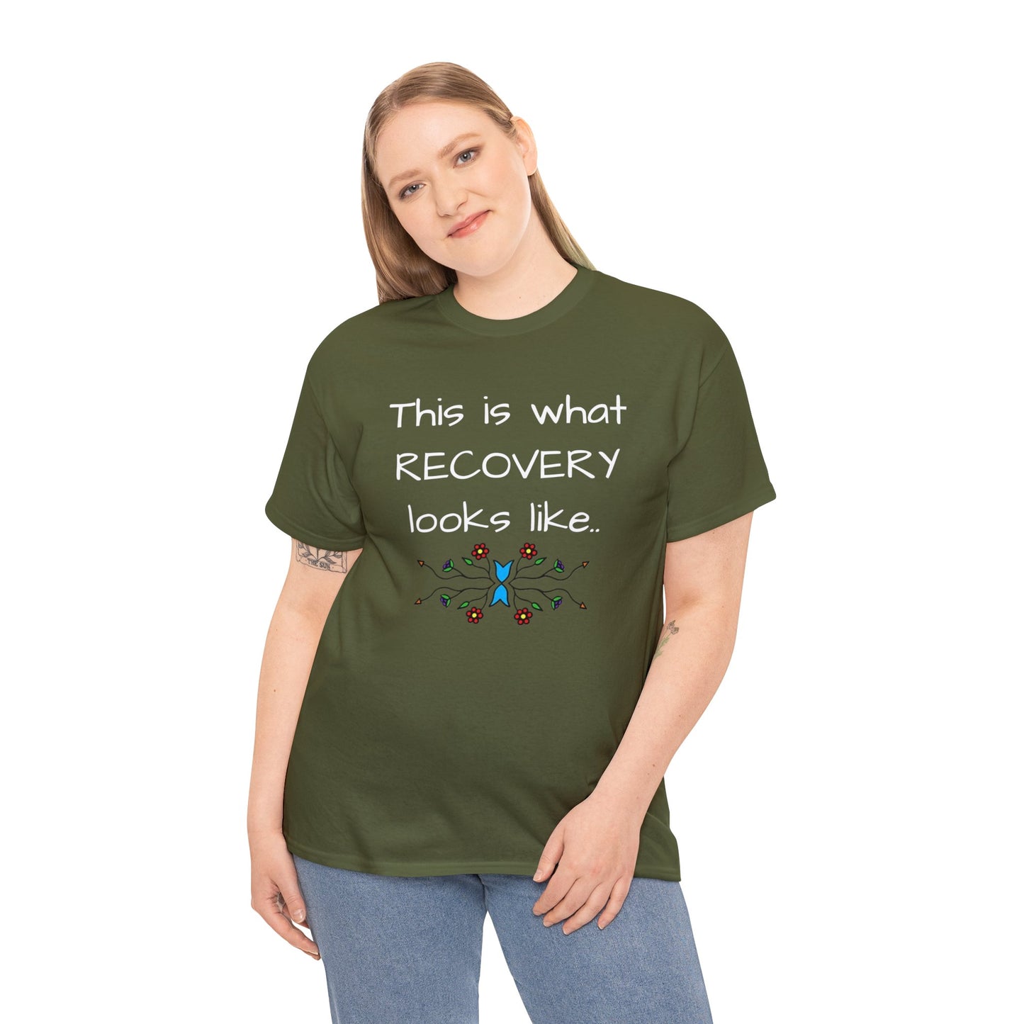 What RECOVERY looks like Unisex Heavy Cotton Tee