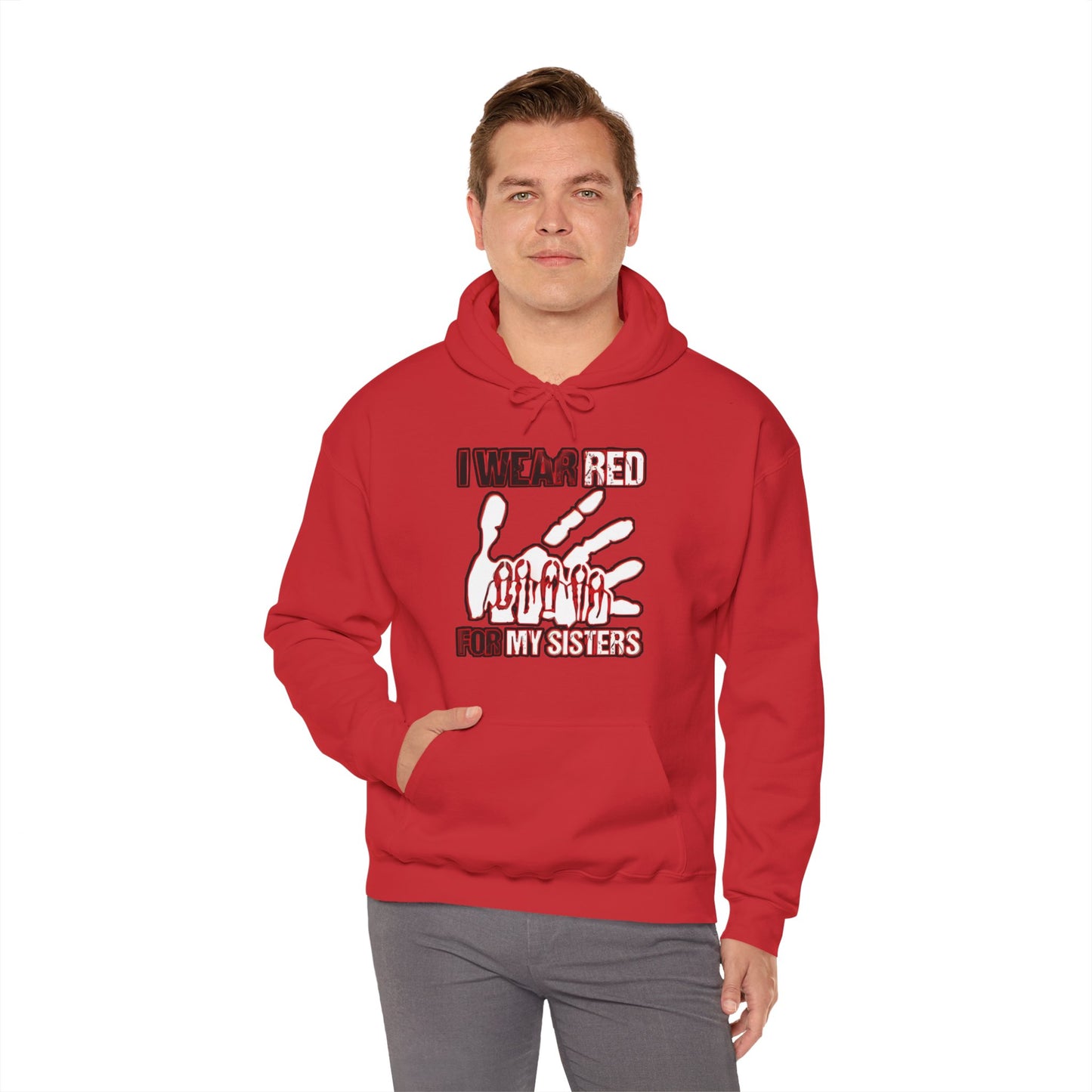 I Wear Red For My Sisters Hoodie – Support Pullover