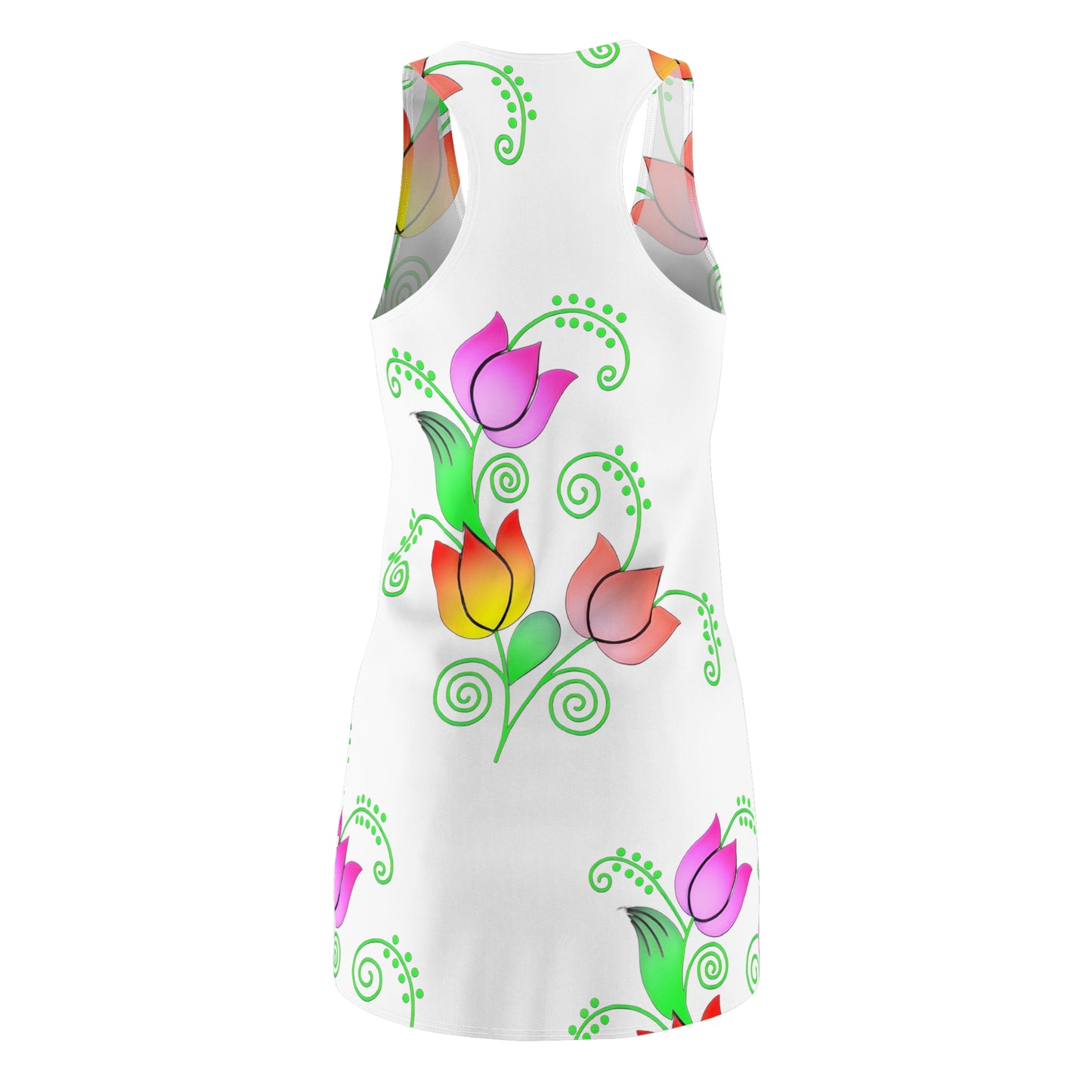 Indigenous Floral Racerback Dress — Bright Spring All-Over-Print