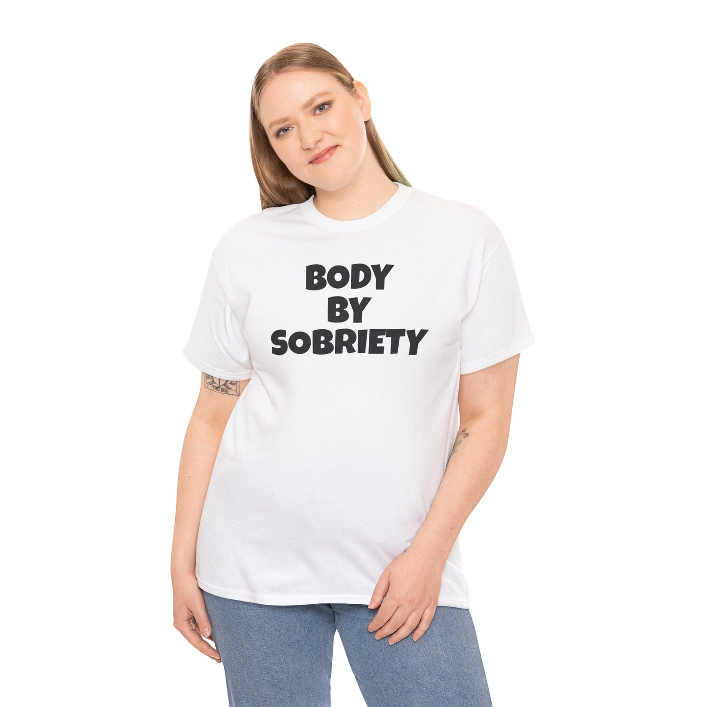 BODY BY SOBRIETY Unisex Heavy Cotton Tee