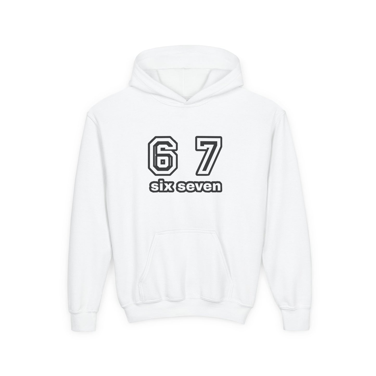 Youth Hoodie “67 Six Seven” Athletic Number Pullover