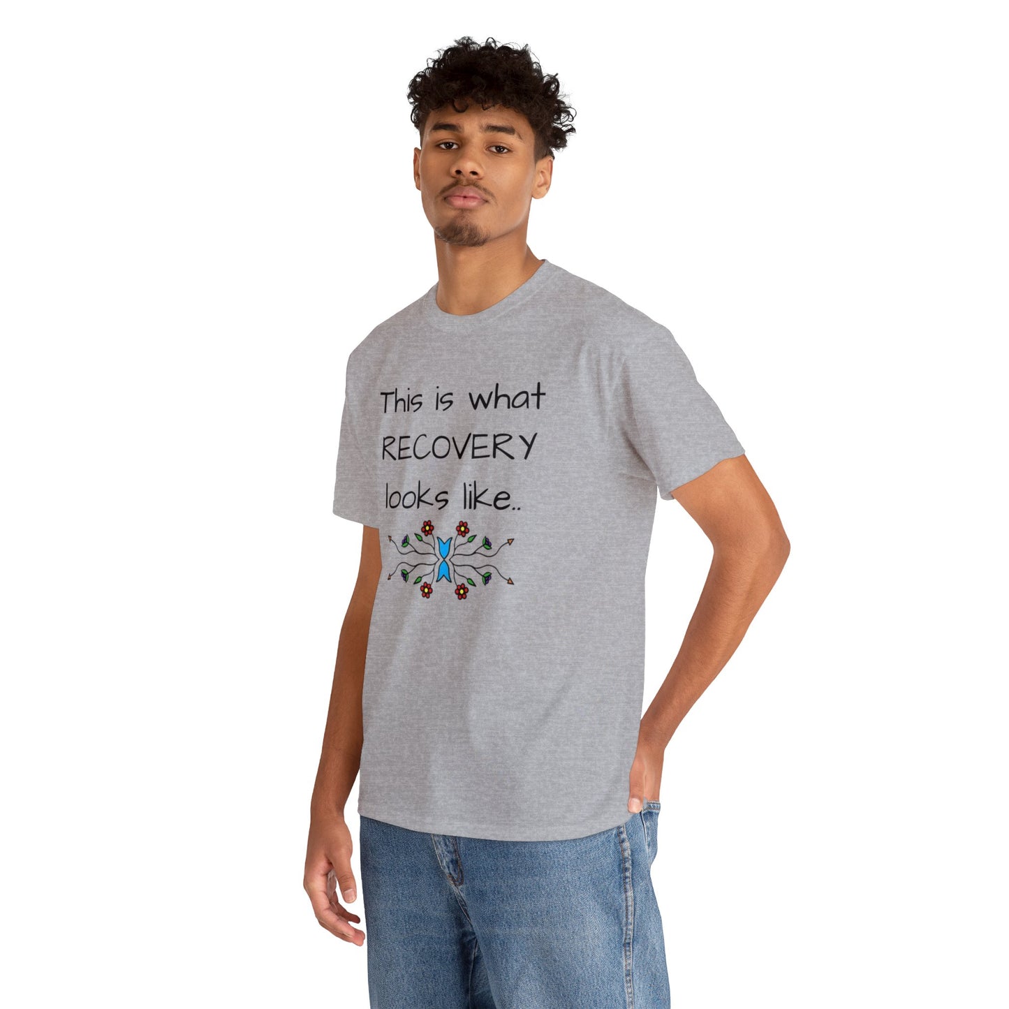 What RECOVERY looks like Unisex Heavy Cotton Tee