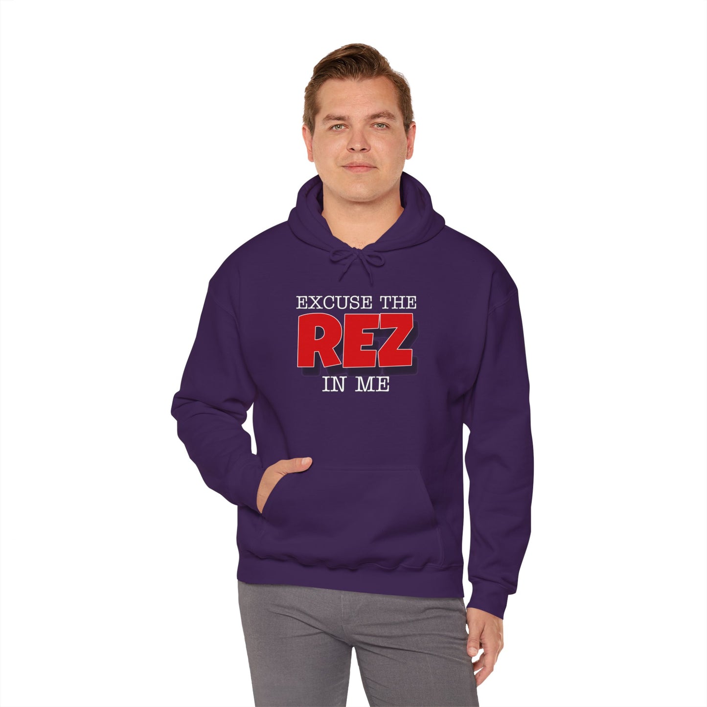 Excuse the rez in me Unisex Heavy Blend™ Hooded Sweatshirt