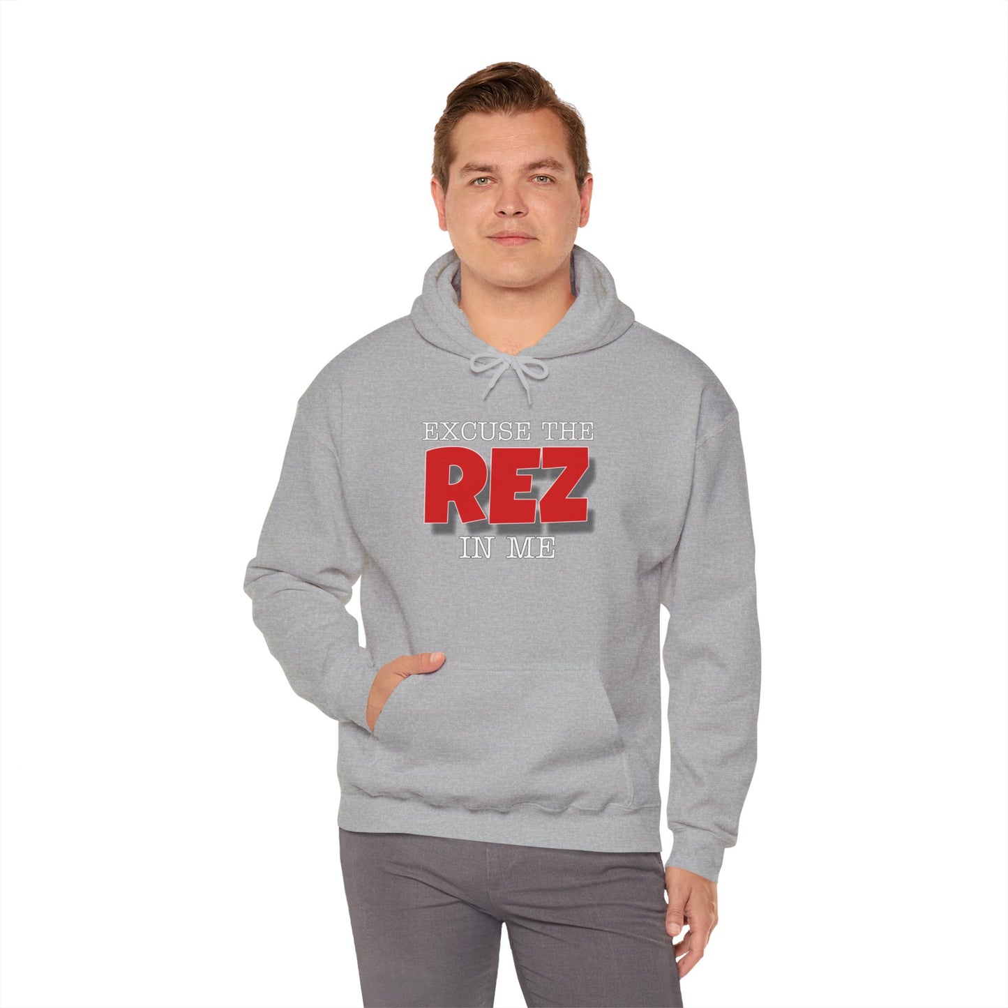 Excuse the rez in me Unisex Heavy Blend™ Hooded Sweatshirt