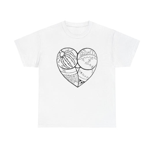 Heart shaped booty Unisex Heavy Cotton Tee