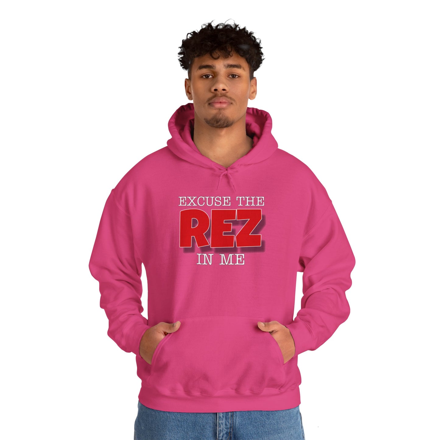Excuse the rez in me Unisex Heavy Blend™ Hooded Sweatshirt