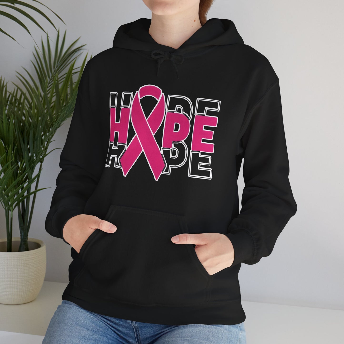 Hope Awareness Hoodie, Breast Cancer Support Sweatshirt, Inspirational Gift, Cozy Pullover, Unisex Hoodie, Everyday Wear