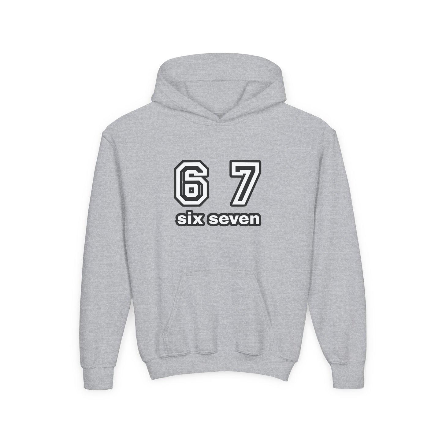 Youth Hoodie “67 Six Seven” Athletic Number Pullover