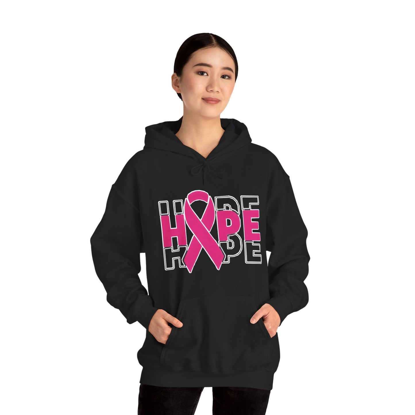 Hope Awareness Hoodie, Breast Cancer Support Sweatshirt, Inspirational Gift, Cozy Pullover, Unisex Hoodie, Everyday Wear