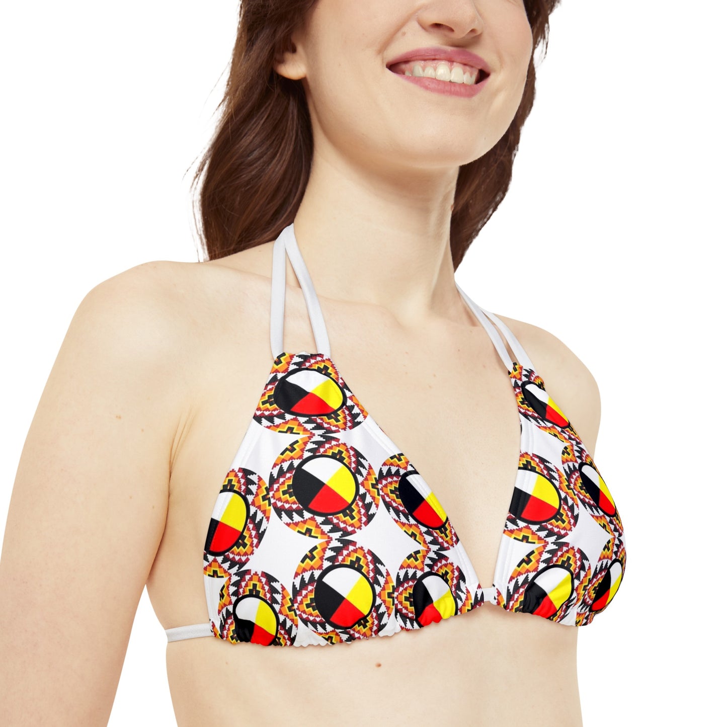 Medicine wheel Strappy Bikini Set (AOP)
