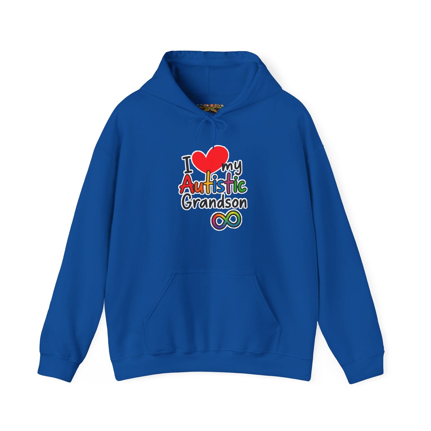 Autistic Grandson Hoodie — "I  LOVE My Autistic Grandson" Colorful Puzzle Infinity Design