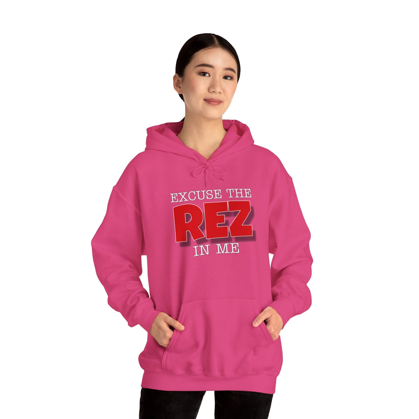 Excuse the rez in me Unisex Heavy Blend™ Hooded Sweatshirt