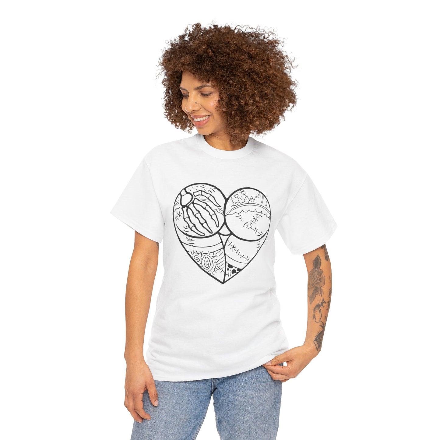 Heart shaped booty Unisex Heavy Cotton Tee