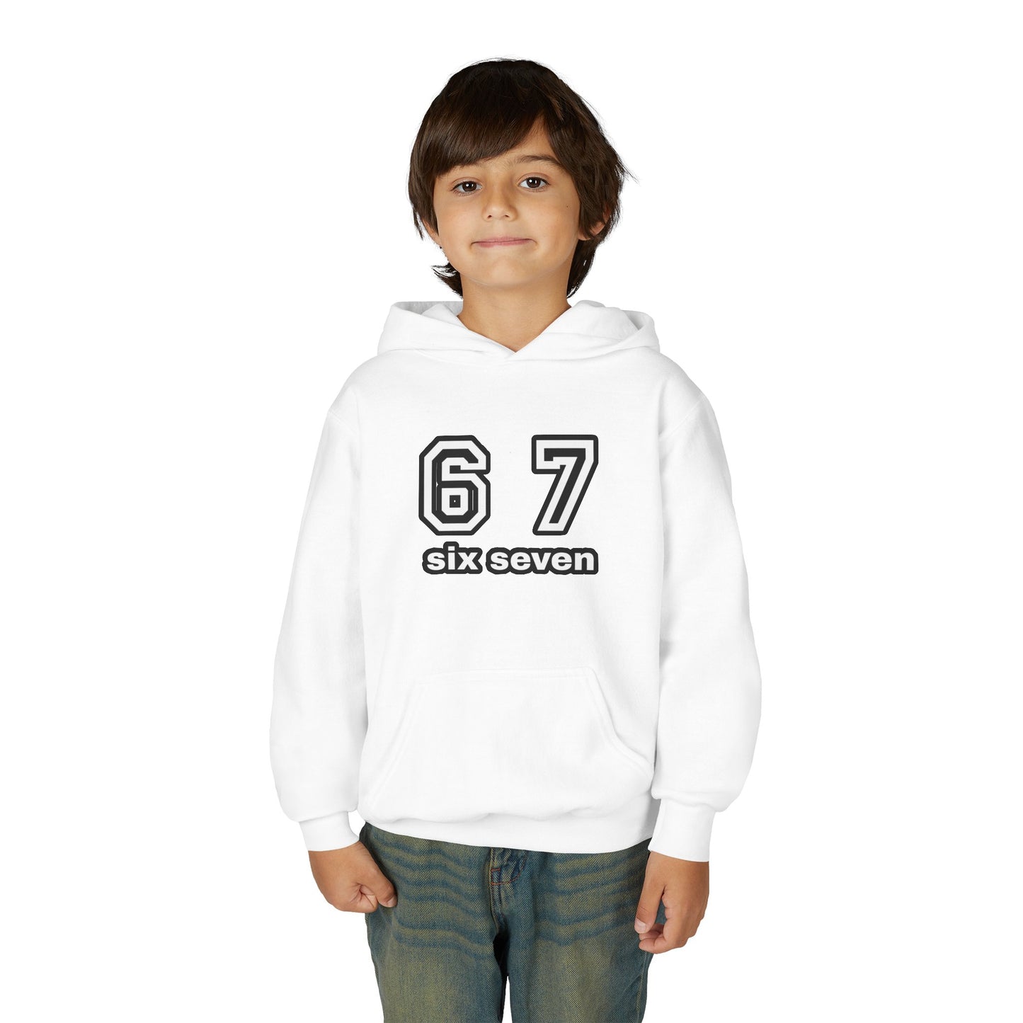 Youth Hoodie “67 Six Seven” Athletic Number Pullover