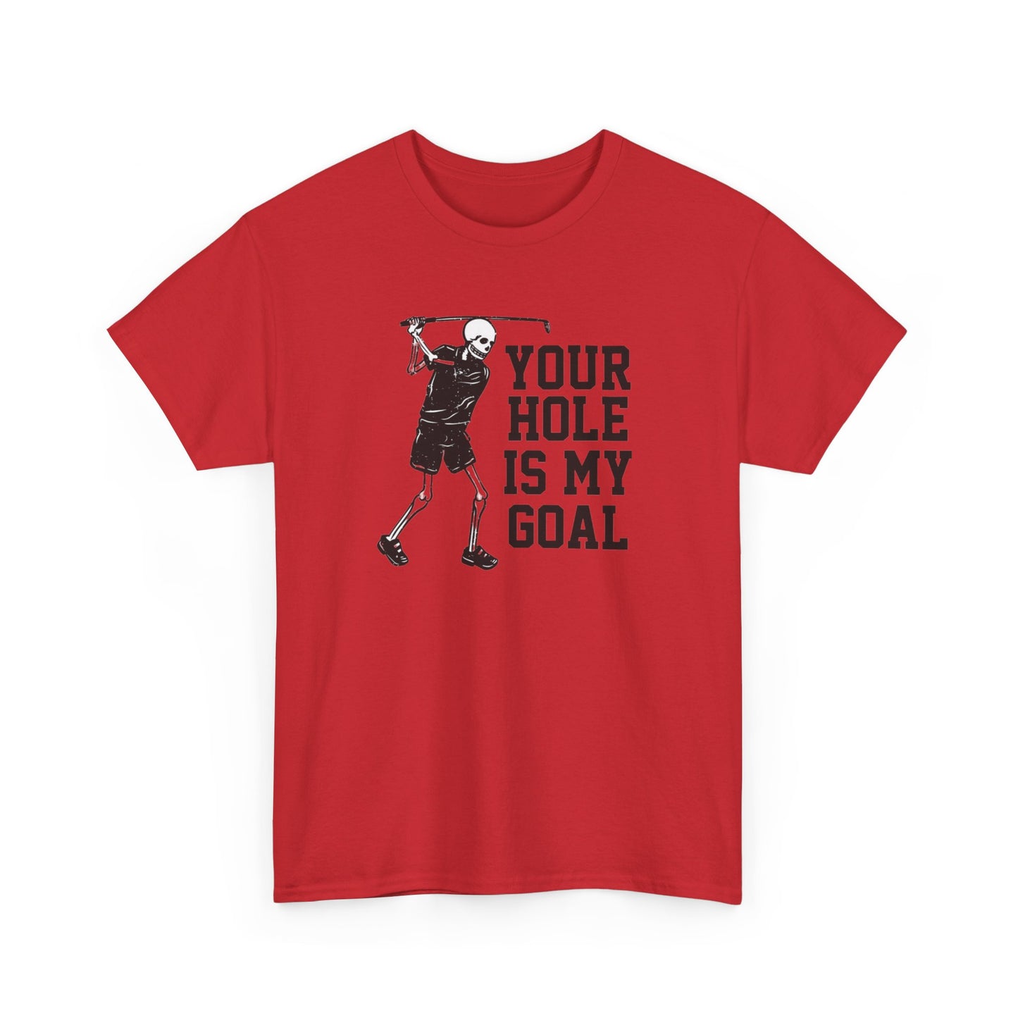 Your hole is my goal (golf) Unisex Heavy Cotton Tee