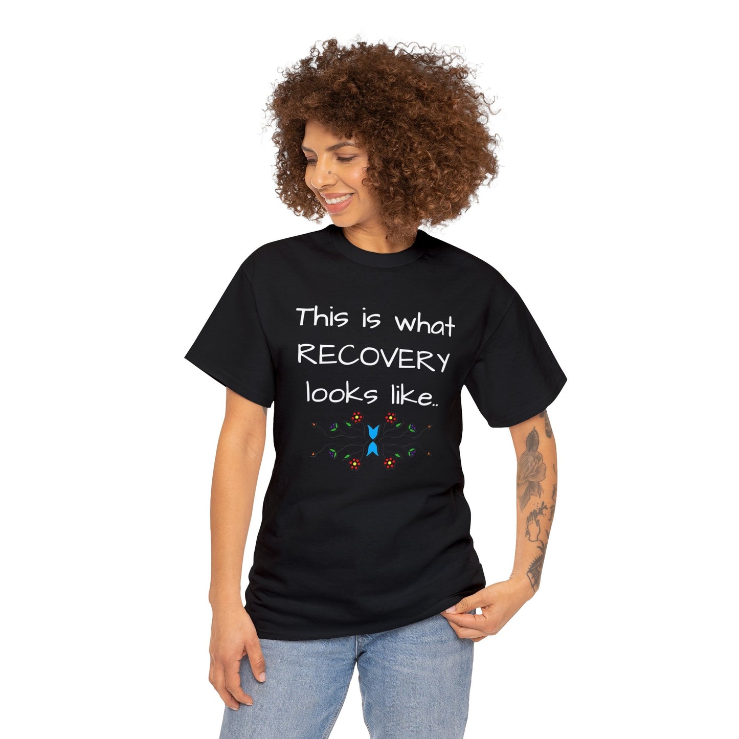 What RECOVERY looks like Unisex Heavy Cotton Tee