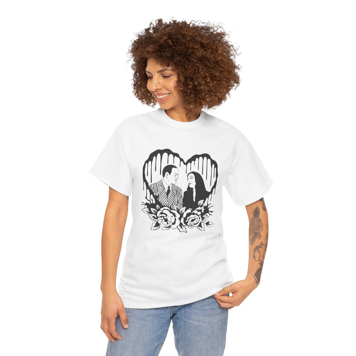 Gomez & Morticia Unisex Heavy Cotton Tee