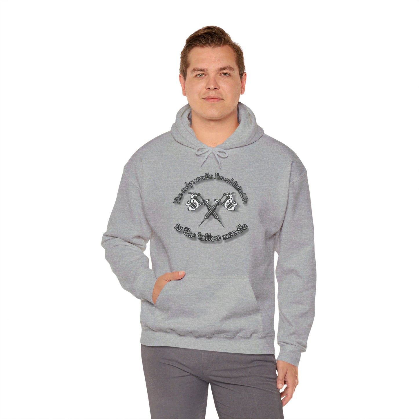 The only needle I'm addicted to Unisex Heavy Blend™ Hooded Sweatshirt